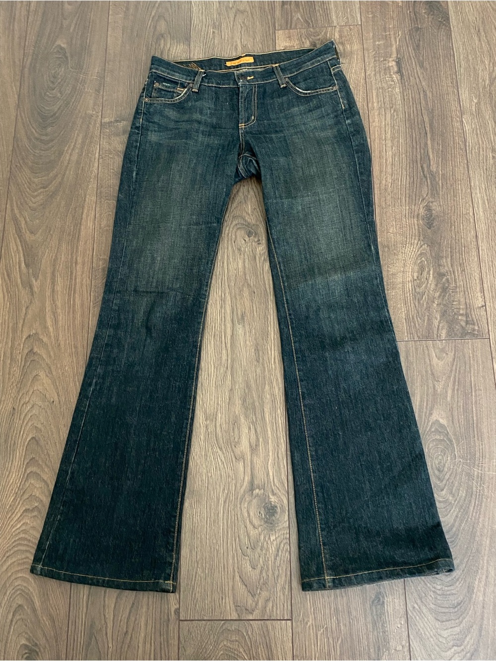 Dark Indigo Boot Cut Low Rise Jeans - Women's Flare Denim